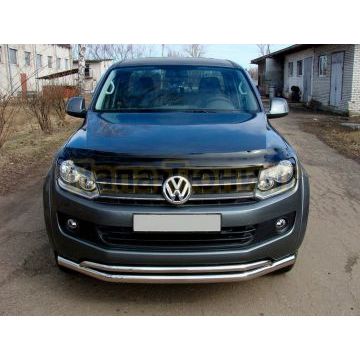 Защита переднего бампера двойная d76/42 Volkswagen Amarok 2009-2015