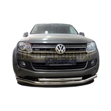 Защита переднего бампера двойная d76/60 Volkswagen Amarok 2009-2015