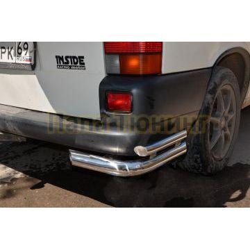 Защита заднего бампера угловая d60/42 для Volkswagen T5 Multivan 2003-2009
