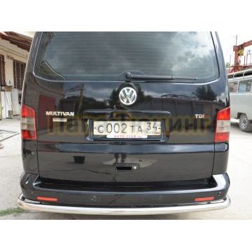 Защита заднего бампера угловая большая d60 для Volkswagen T5 Multivan 2003-2009