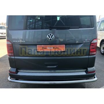 Защита заднего бампера угловая большая d60 для Volkswagen T6 2015-2020