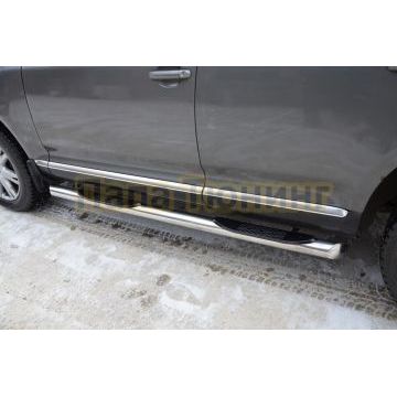 Пороги труба с проступью d76 для Volkswagen Touareg 2007-2010