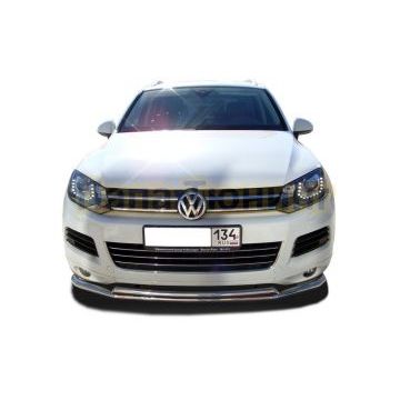 Защита переднего бампера двойная d60/60 для Volkswagen Touareg 2012-2018 Защита переднего бампера двойная d60/60 для Volkswagen Touareg 2012-2018