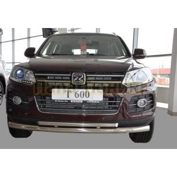 Защита переднего бампера d60/42 для Zotye T600 2017- Защита переднего бампера d60/42 для Zotye T600 2017-
