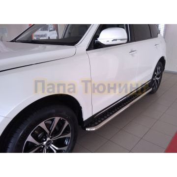 Пороги с накладным листом d53 для Zotye Coupa 2018-