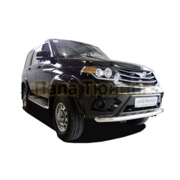 Защита переднего бампера d60 для УАЗ Патриот 2015-2017