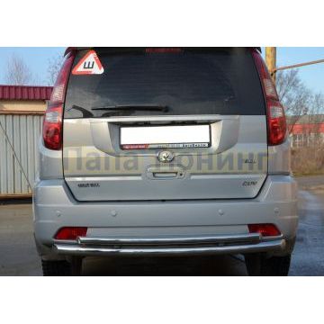Защита заднего бампера двойная d60/42 для Great wall Hover H3 2010-2014