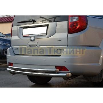 Защита заднего бампера двойная d60/42 для Great wall Hover H3 2010-2014