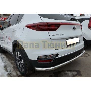 Защита заднего бампера угловая большая d60 для Kia Sportage 2018-2021
