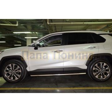 Защита штатного порога d60 для Toyota RAV4 2019-