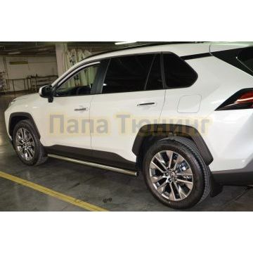 Защита штатного порога d60 для Toyota RAV4 2019-