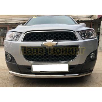 Защита переднего бампера d60 для Chevrolet Captiva 2011-2013
