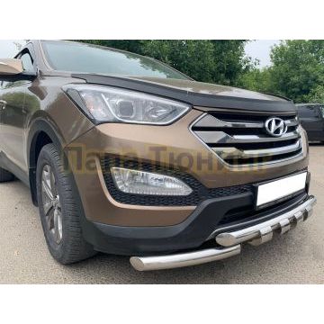 Защита переднего бампера G d60/60 для Hyundai Santa Fe 2012-2016
