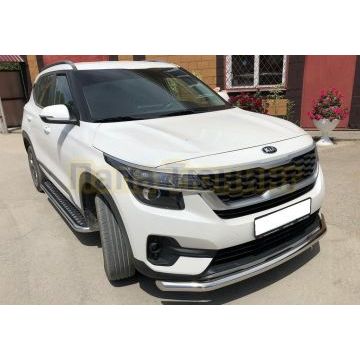 Защита переднего бампера d60 для Kia Seltos 2020-
