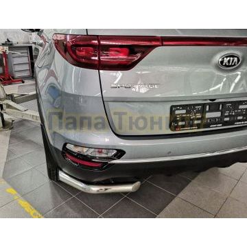 Защита заднего бампера угловая  d60 для Kia Sportage 2018-