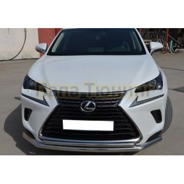 Защита переднего бампера двойная d60/42 для Lexus NX200/NX300 2017-