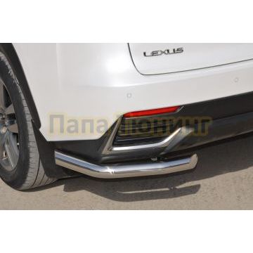 Защита заднего бампера угловая d60 для Lexus NX200/NX300 2017-