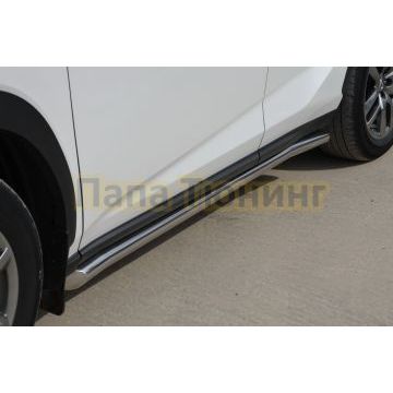 Защита штатного порога d60 для Lexus NX200/NX300 2017-