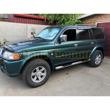 Пороги труба с проступью d76 для Mitsubishi Pajero Sport 1998-2007