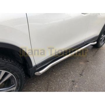 Защита штатного порога труба d60 для Nissan X-trail 2018- (Т32)