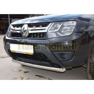 Защита переднего бампера d60 для Renault Duster 2015-2021