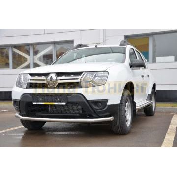Защита переднего бампера d60 для Renault Duster 2015-2021