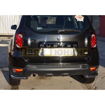 Защита заднего бампера угловая d53 для Renault Duster 2015-2021