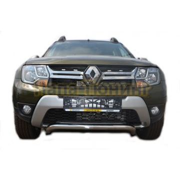 Защита переднего бампера шпонка d53 для Renault Duster 2015-2021