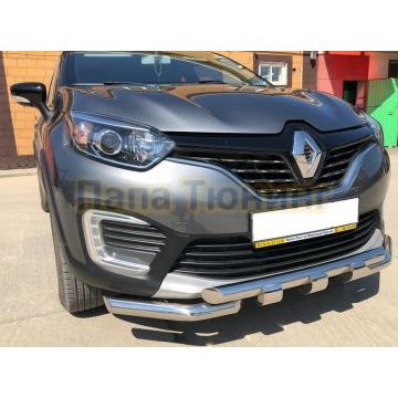 Защита переднего бампера G d60/60 для Renault Kaptur 2017-2020