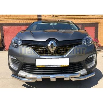 Защита переднего бампера G d60/60 для Renault Kaptur 2017-2020