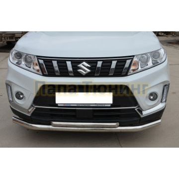 Защита переднего бампера двойная d60/42 для Suzuki Vitara 2019-