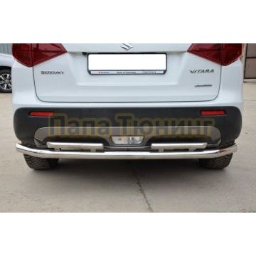 Защита заднего бампера двойная d60/42 для Suzuki Vitara 2019-