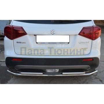 Защита заднего бампера двойная d42/42 для Suzuki Vitara 2019-