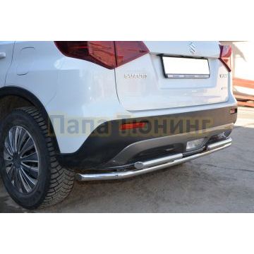 Защита заднего бампера двойная d42/42 для Suzuki Vitara 2019-