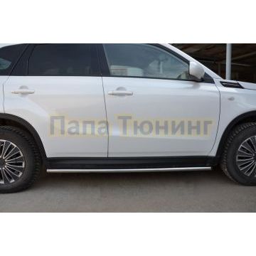 Защита штатного порога труба d42 для Suzuki Vitara 2019-