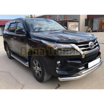 Защита штатного порога d42 для Toyota Fortuner TRD 2018-
