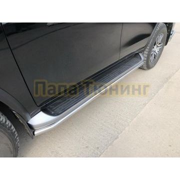 Защита штатного порога d42 для Toyota Fortuner TRD 2018-