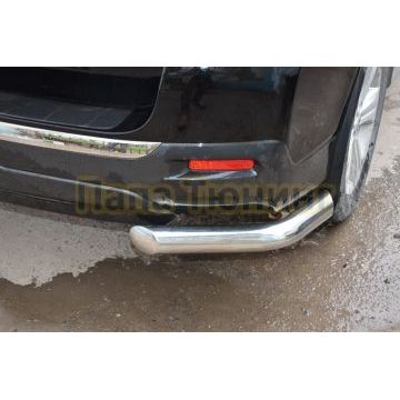 Защита заднего бампера угловая d76 для Toyota Highlander 2010-2014