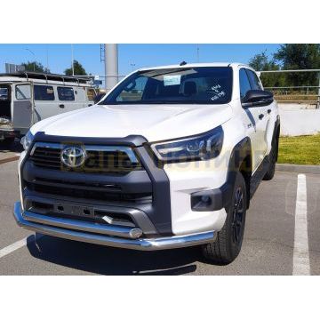 Защита переднего бампера двойная d76/60 для Toyota Hilux Exclusive Black 2018-