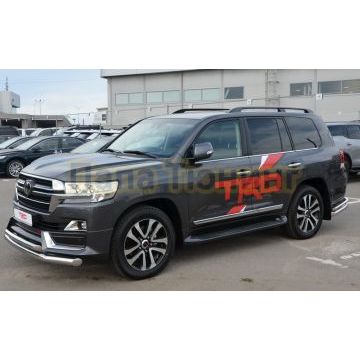 Защита переднего бампера двойная d76/60 для Toyota Land Cruiser 200 TRD 2019-