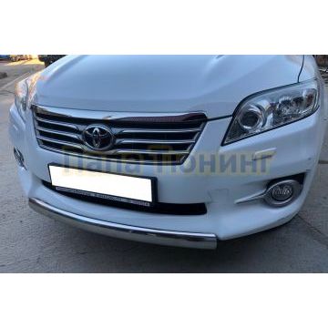 Защита переднего бампера d75x42овал для Toyota RAV4 2010-2012