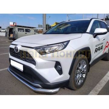 Защита переднего бампера с двумя подгибами d60 для Toyota RAV4 2019-