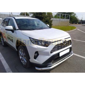 Защита переднего бампера с двумя подгибами d60 для Toyota RAV4 2019-