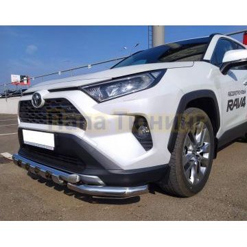Защита переднего бампера (G) с двумя подгибами d60 для Toyota RAV4 2019-