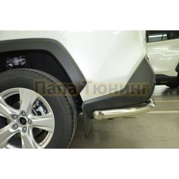 Защита заднего бампера угловая большая d60 для Toyota RAV4 2019-
