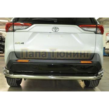 Защита заднего бампера угловая большая d60/42 для Toyota RAV4 2019-