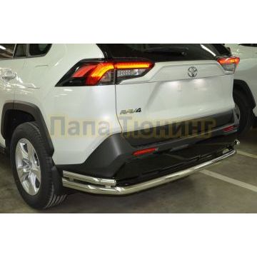 Защита заднего бампера угловая большая d60/42 для Toyota RAV4 2019-