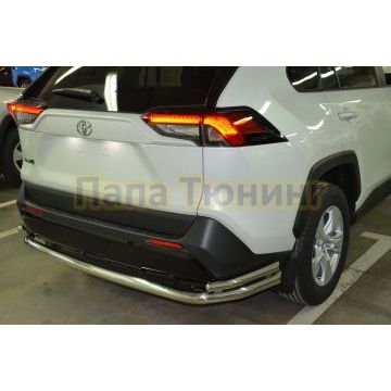 Защита заднего бампера угловая большая d60/42 для Toyota RAV4 2019-