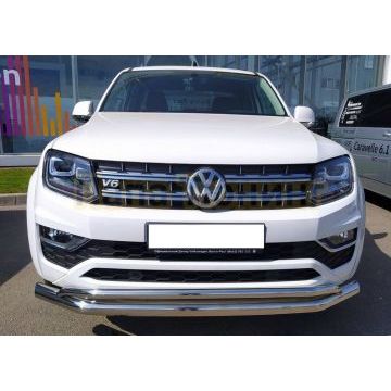 Защита переднего бампера двойная d76/42 для Volkswagen Amarok 2016-