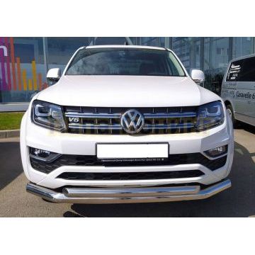 Защита переднего бампера двойная d76/60 для Volkswagen Amarok 2016-